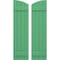 Ekena Millwork Americraft 4-Board (2 Batten) Wood Joined Board-n-Batten Shutters w/Ellipt Top, ARW101BE414X77LPH, PR ARW101BE414X77LPH - alternate 1